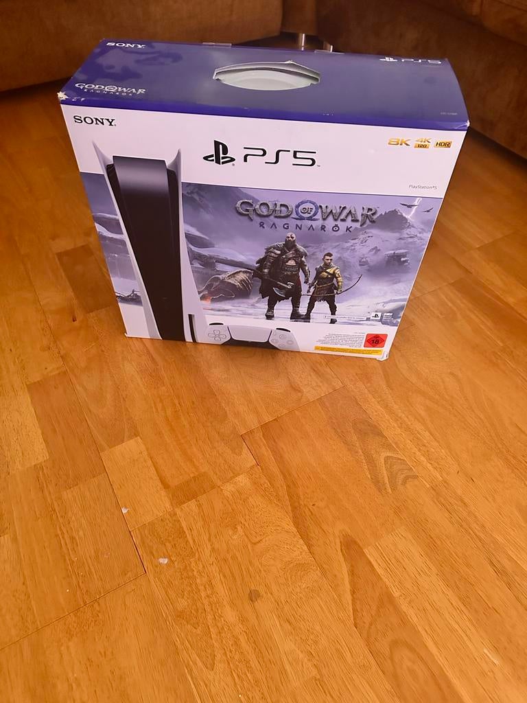 PlayStation 5 Disc Edition met God of War Ragnarök, Ophalen of Verzenden, Zo goed als nieuw, Playstation 5