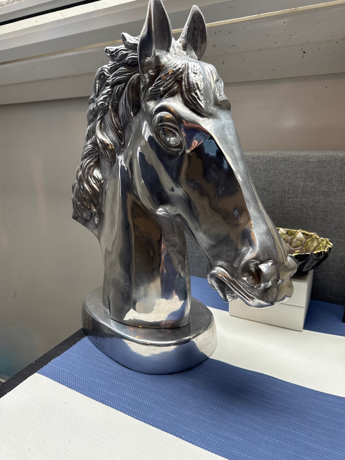 Metalen paardenhoofd - Decoratief beeld, Ophalen of Verzenden