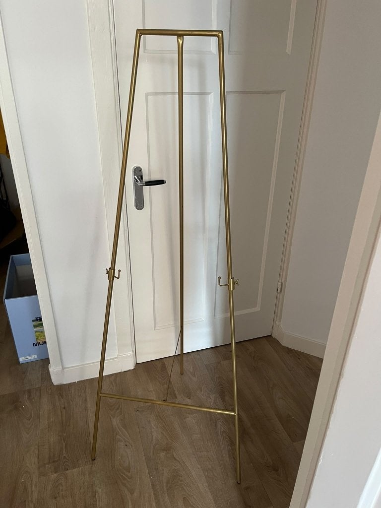 Schildersezel goud, Ophalen, Zo goed als nieuw, Versiering, Geboorte of Huwelijk