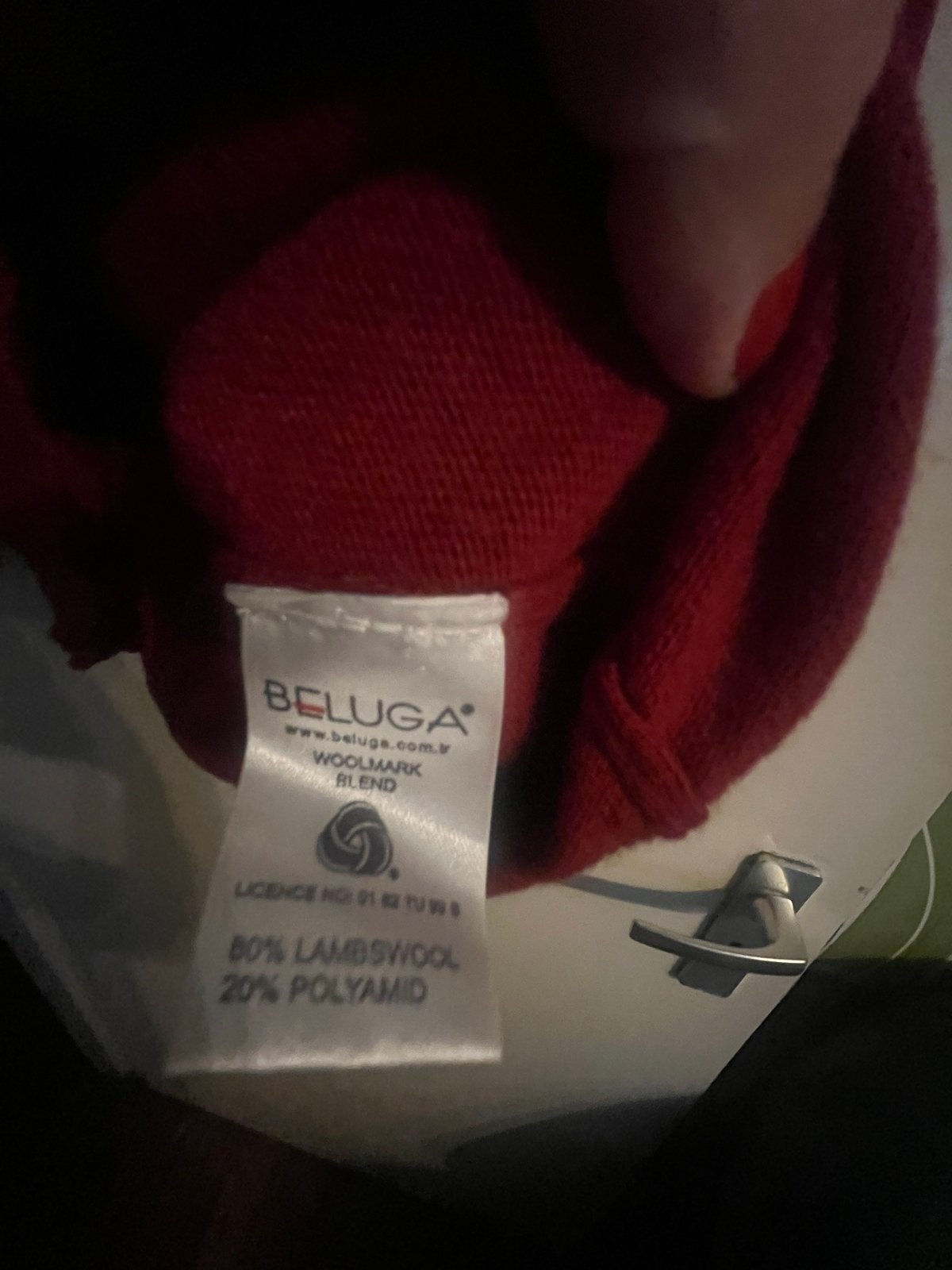 Beluga Rode Polo Trui - 80%Lamswol Blend,, Ophalen of Verzenden, Zo goed als nieuw, Maat 52/54 (L), Rood