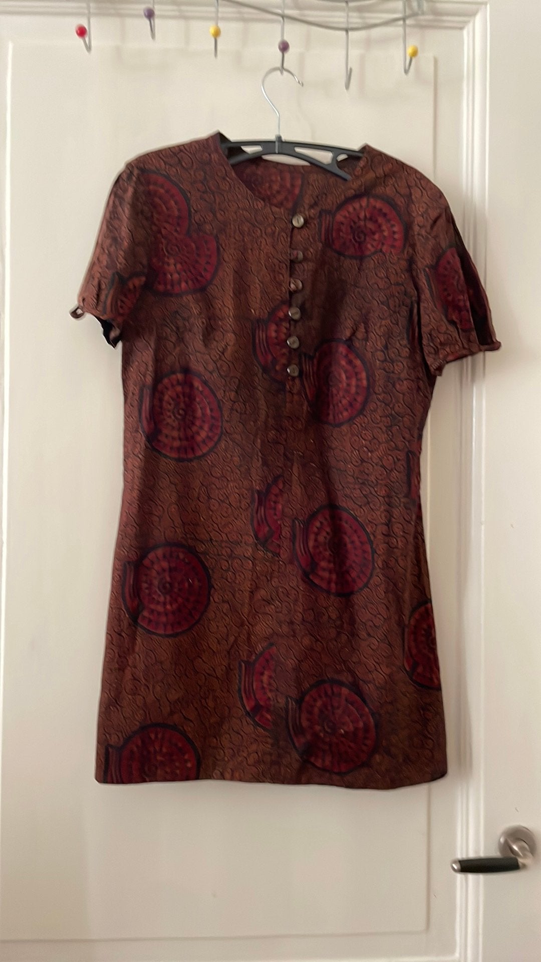 Batik tuniek maat s/m, Ophalen, Overige kleuren, Korte mouw, Maat 36 (S)