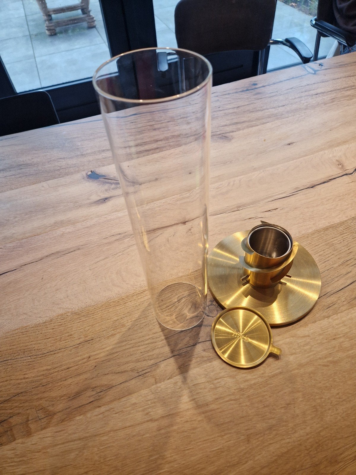 Höfats SPIN 90 Bio-ethanol Sfeerlicht - Goud, Ophalen of Verzenden, Zo goed als nieuw, Goud, Metaal