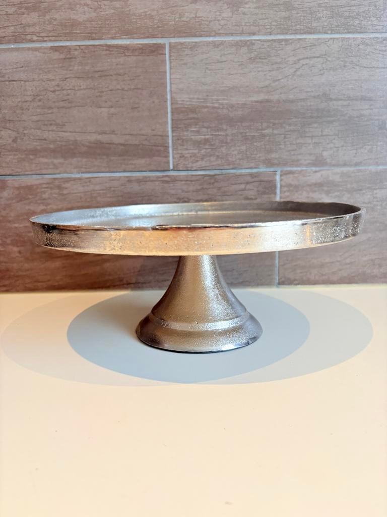 Zilveren plateau, Overige materialen, Schaal, Rond, Nieuw