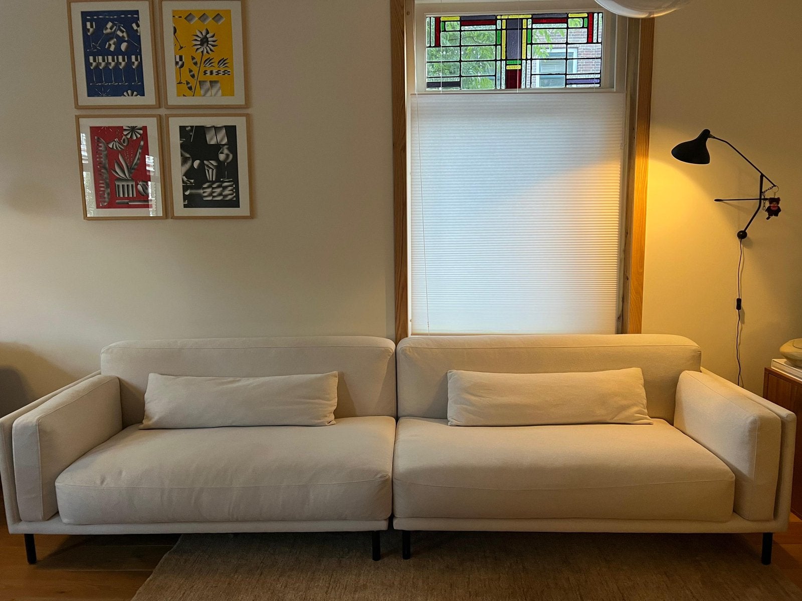 Sofa Company Harvey 4 zits bank, Ophalen, 75 tot 100 cm, Zo goed als nieuw, Stof
