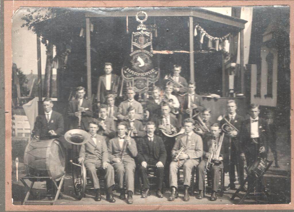 Stolwijk - Harmonie - Groepsfoto - 1925 - Foto, Verzenden, 1920 tot 1940, Zuid-Holland