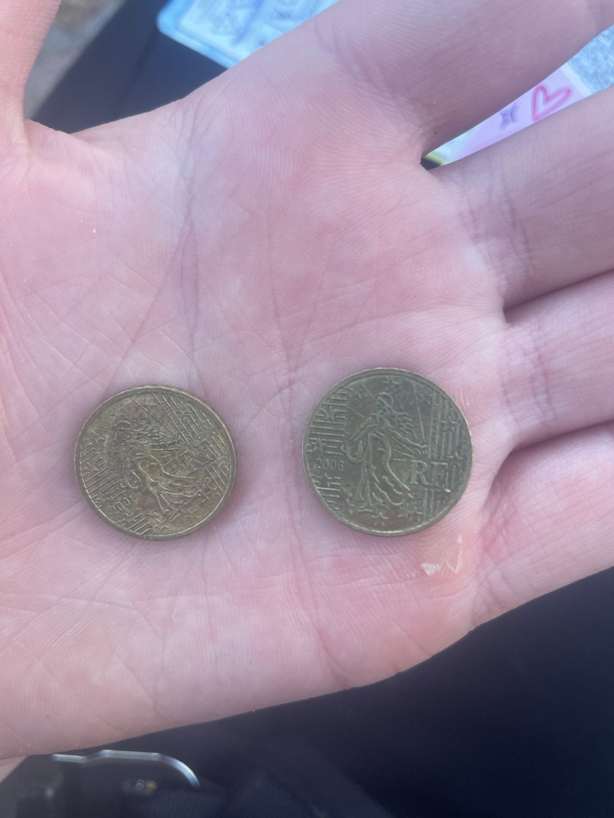 2 oude 10 cent munten, Ophalen, Frankrijk, 10 cent, Setje