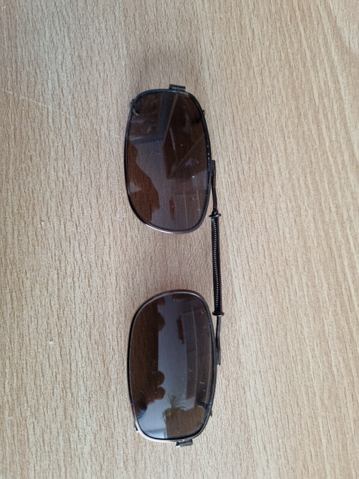 Clip-on zonnebril bruin, Overige merken, Gebruikt, Zonnebril, Bruin