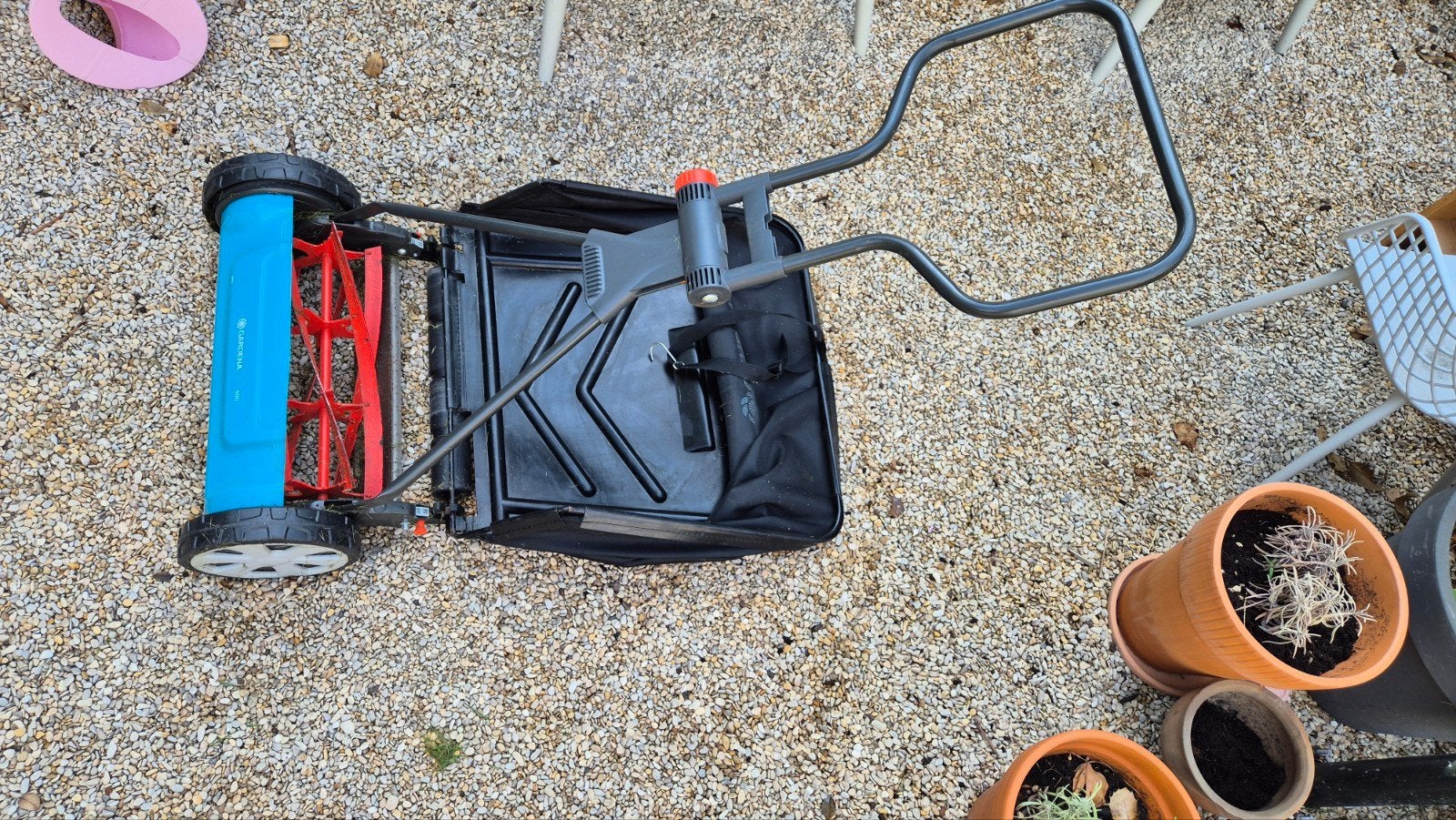 Gardena 400 Handgrasmaaier met Opvangzak, Ophalen, Gebruikt, Handgrasmaaier, Opvangzak