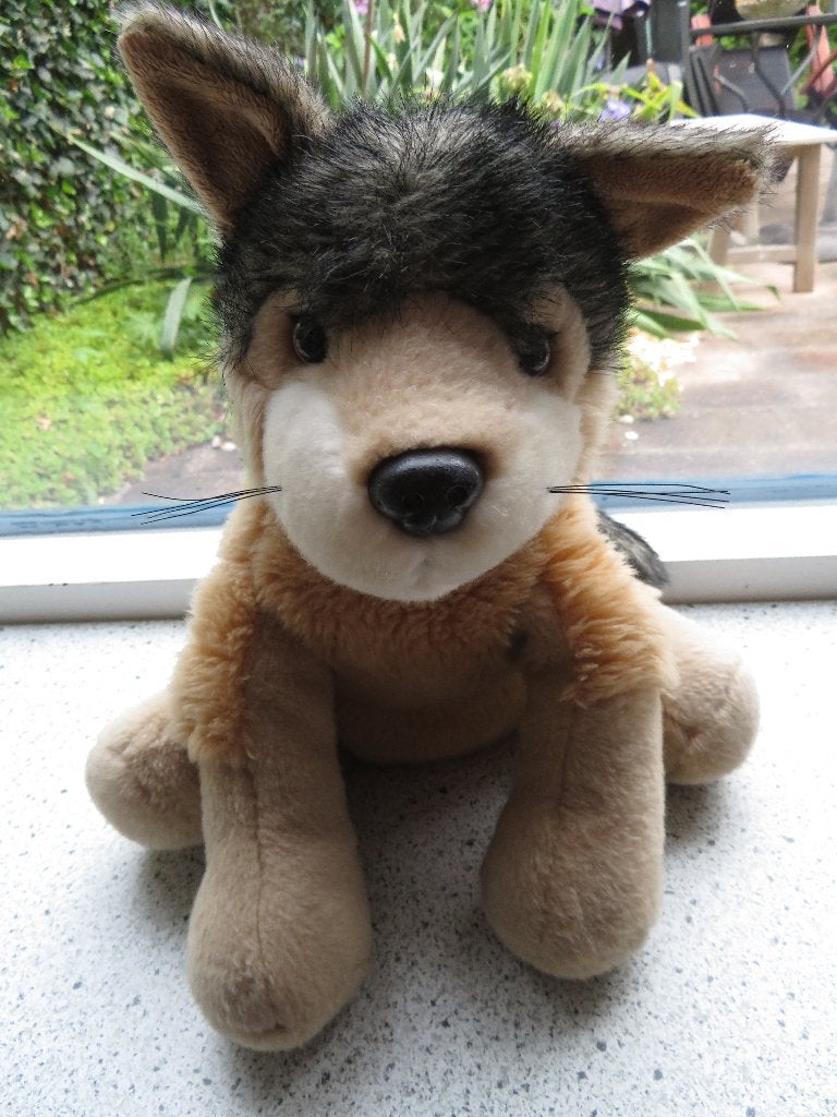 Wolf merk SEMO SE-MO meet zittend ca 30 cm, Zo goed als nieuw, Middelgroot (20 tot 80 cm), Meerkleurig, Met label