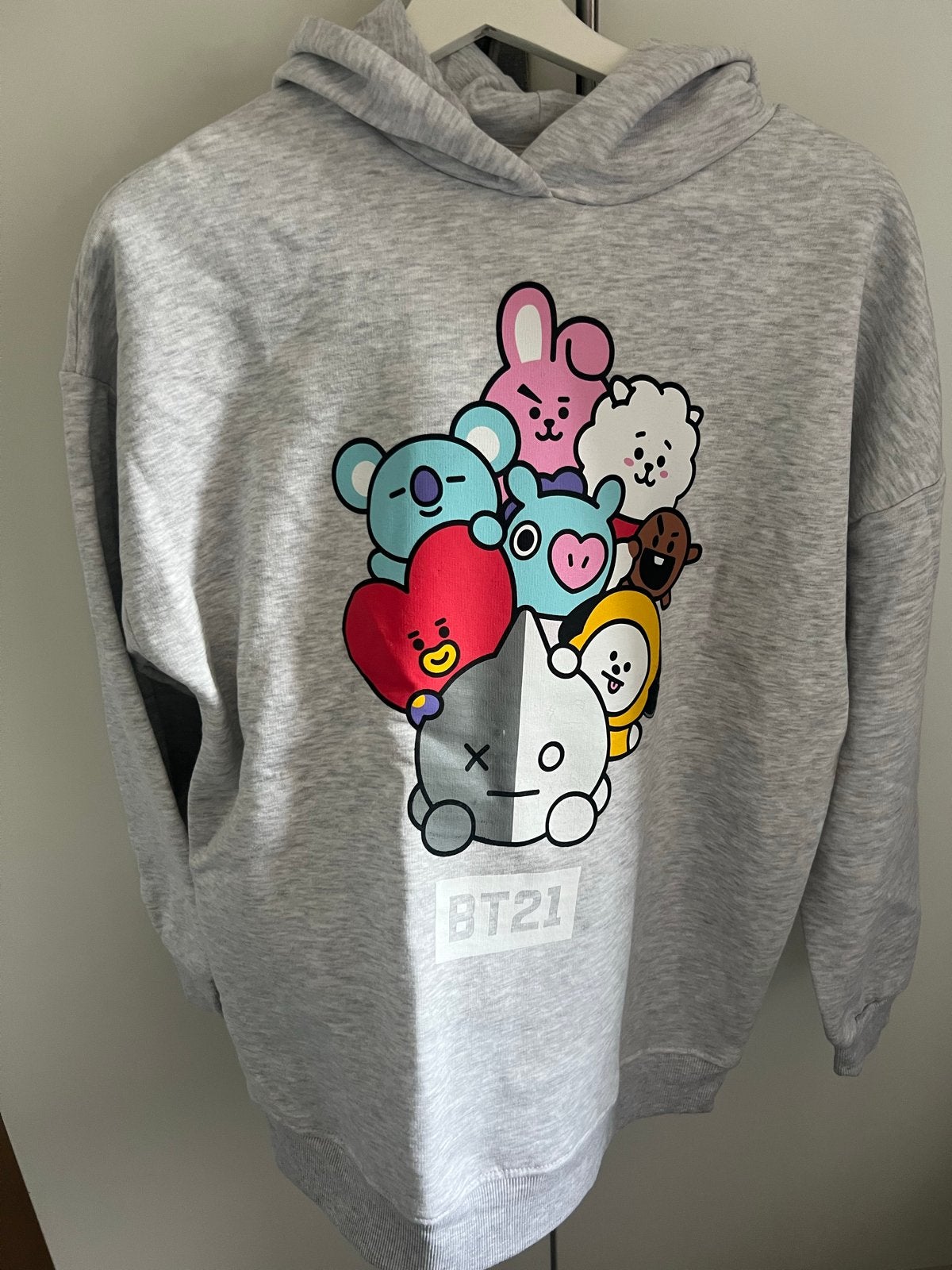 BT21 Hoodie Grey - As good as new, Kleding | Dames, Truien en Vesten, Ophalen, Primark, Zo goed als nieuw, Maat 34 (XS) of kleiner