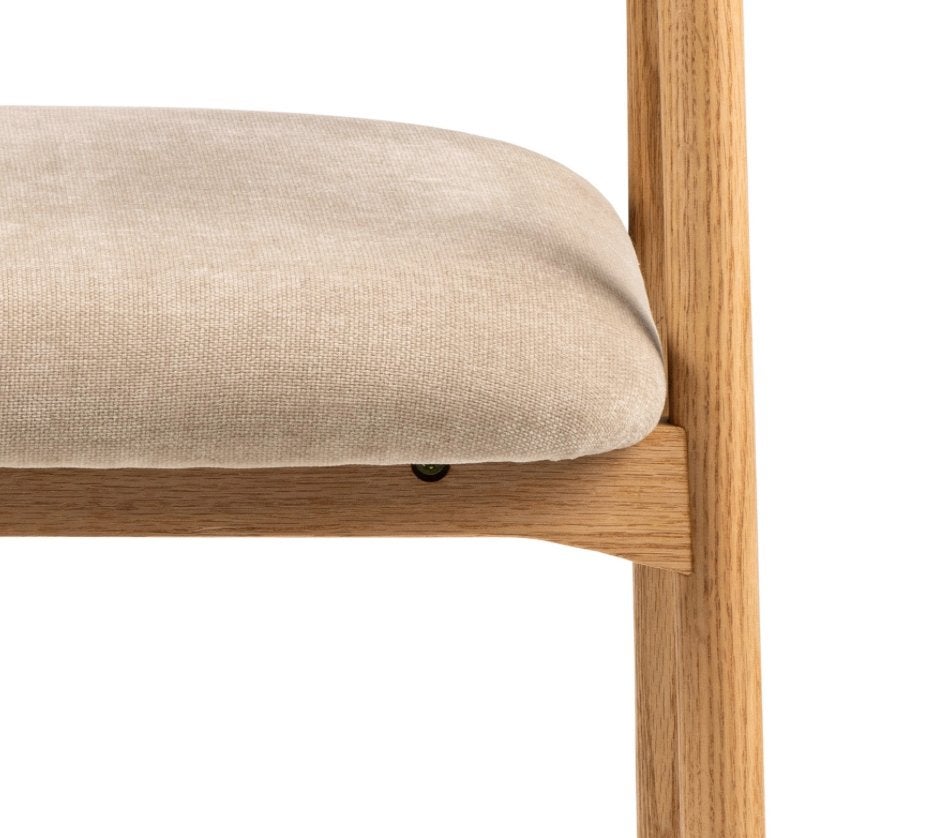 by fonQ Nordic Eetkamerstoel Eikenhout Beige | Van €189, nu, Byfonq, Overige kleuren, Byfonq, Nieuw