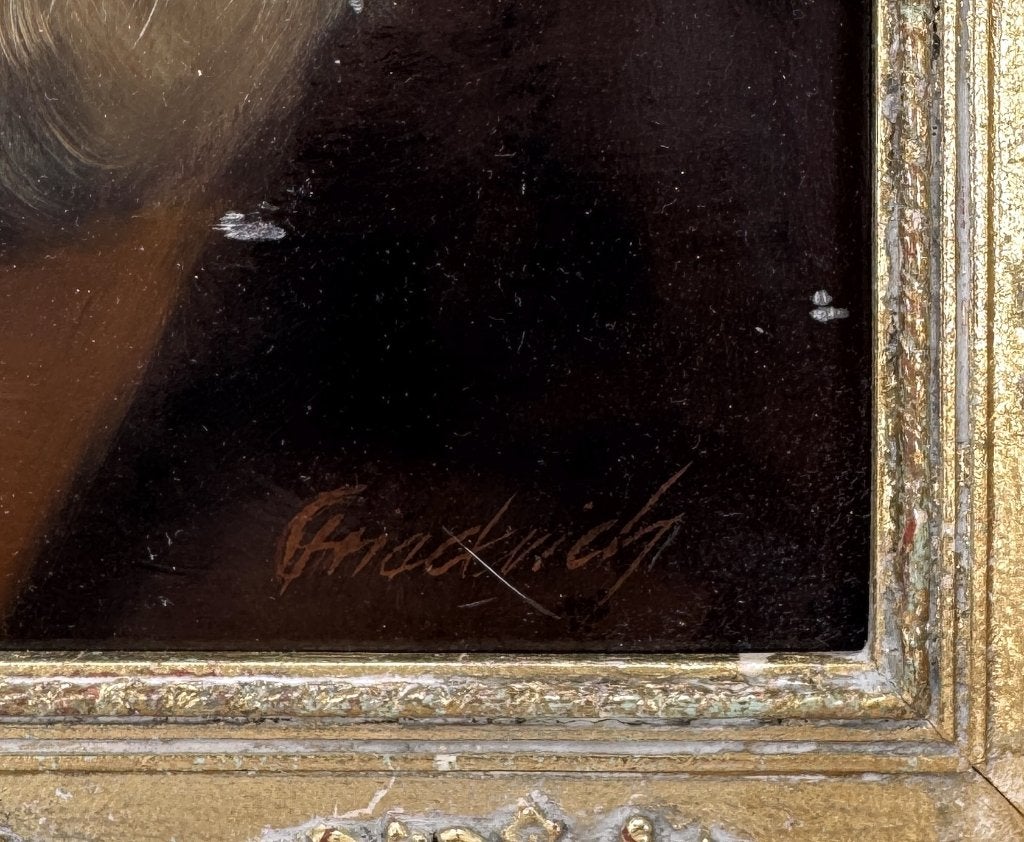 400. Olieverfschilderij, Friedrich – portret van man, Ophalen