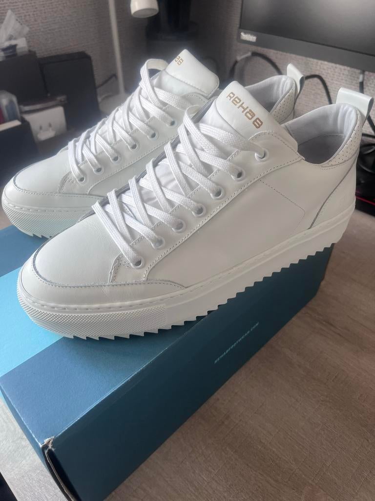 Rehab Crash LTHR 0707 WHT-WHT-WHT 43.2312 Sneakers, Kleding | Heren, Schoenen, Wit, Nieuw, Ophalen of Verzenden, Sneakers of Gympen