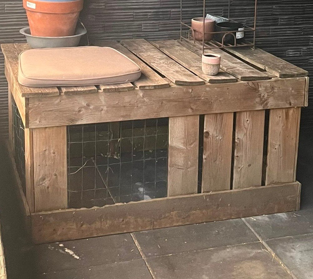 GRATIS houten bijren voor buitenkonijn, Konijn, Hok, Ophalen, Minder dan 60 cm