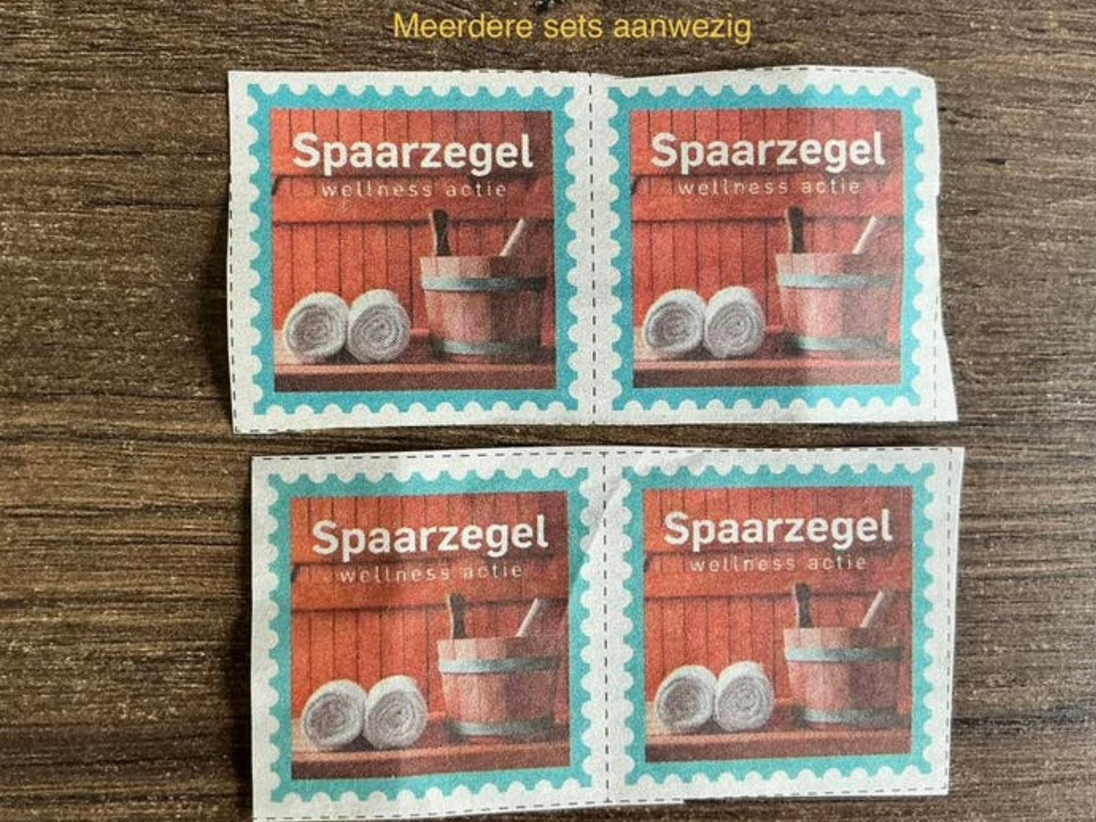 4 stuks Dagje Wellness - saunazegels = 4/€ 1,60 (KWF), Tickets en Kaartjes, Eén persoon, Kortingsbon, Spa of Sauna