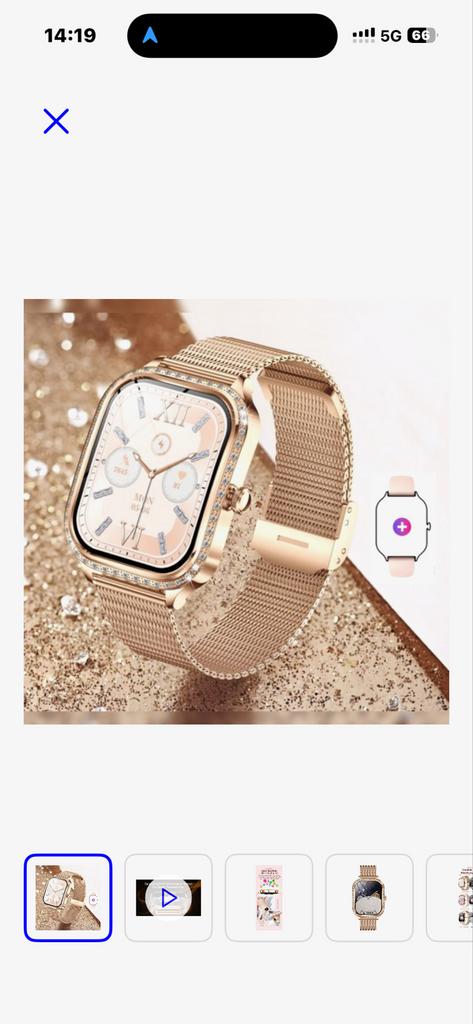 Nieuwe Smartwatch met Garantie - Elegant Roségoud, Ophalen of Verzenden, Nieuw
