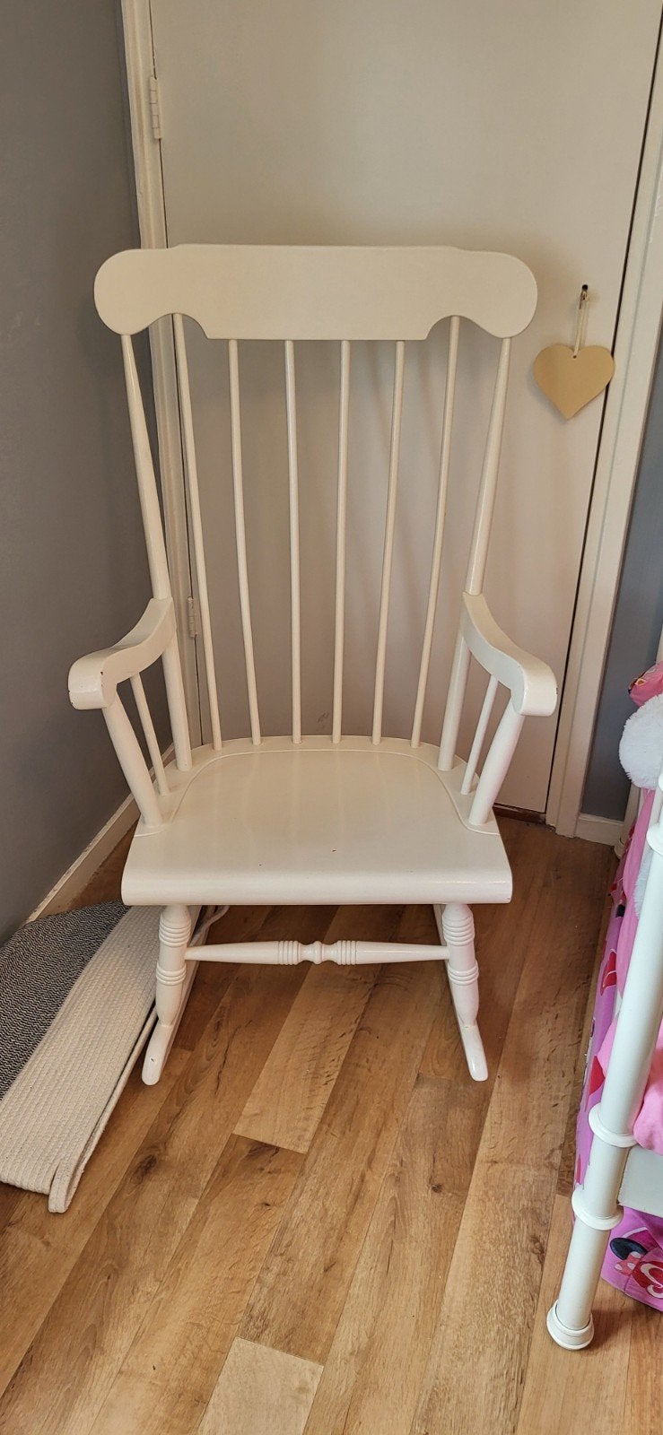 Witte schommelstoel, Kinderen en Baby's, Kinderkamer | Tafels en Stoelen, Ophalen, Gebruikt, Stoel(en)