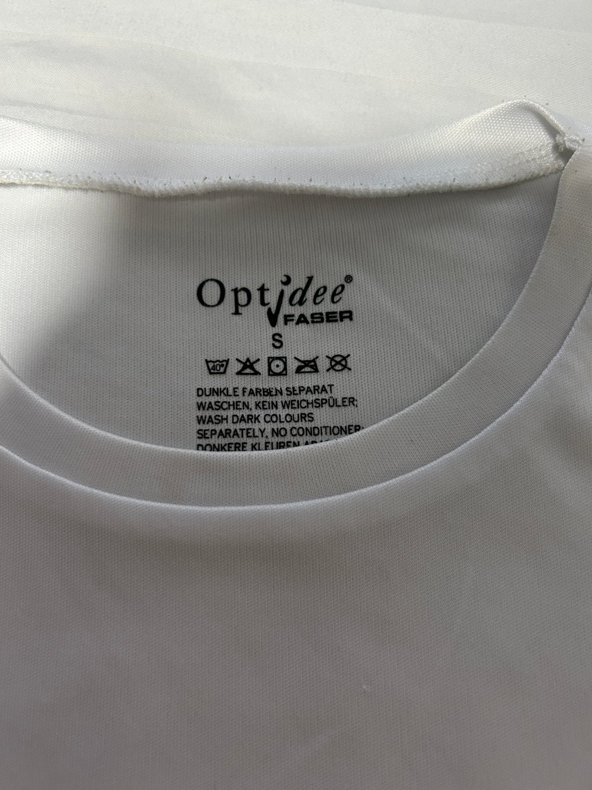 Optidee Faser T-shirt wit S, Optidee, Wit, Ophalen of Verzenden, Zo goed als nieuw