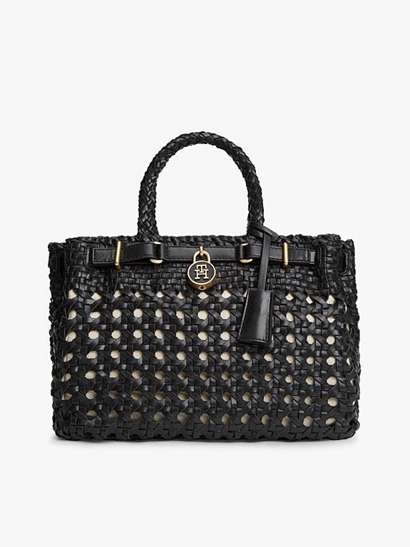Tommy hilfiger American icon leren schoudertas zwart, Ophalen of Verzenden, Nieuw, Zwart, Handtas