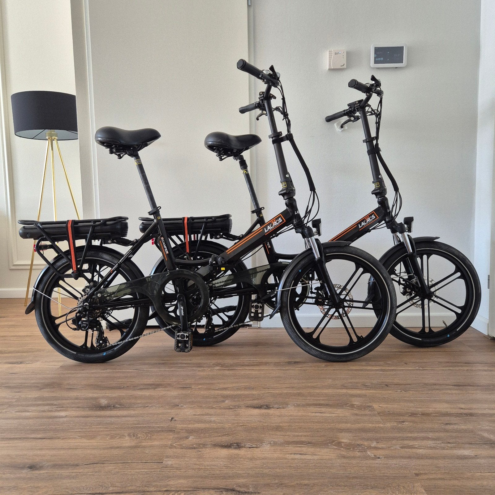 2x Z.G.A.N Lacros S400 elektrische vouwfietsen 664km (17,5ah, Ophalen, Versnellingen, Zo goed als nieuw, Schijfrem