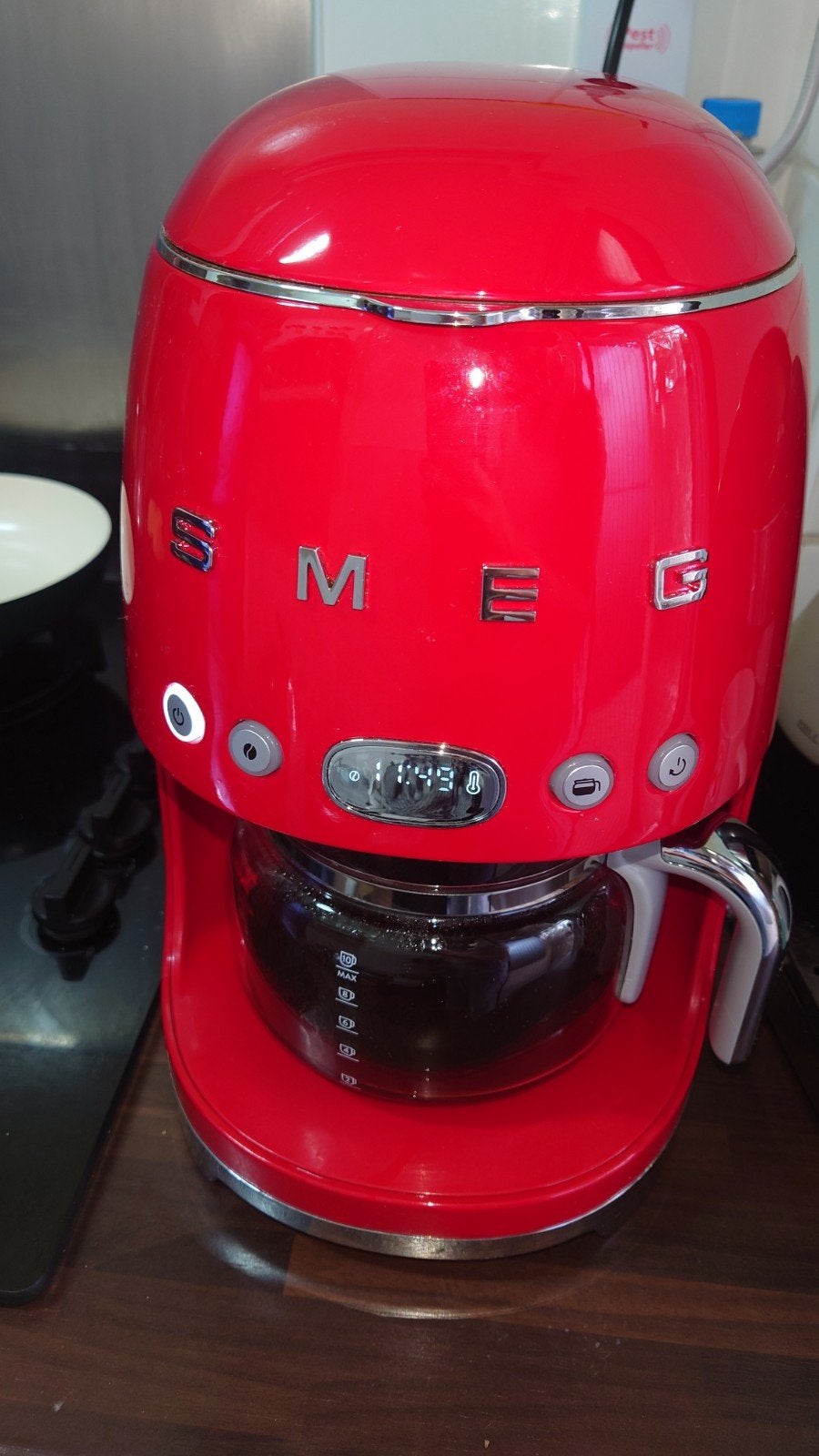 Smeg DCF02RD Filterkoffiemachine - Jaren '50 Retro Rood, Ophalen, Zo goed als nieuw