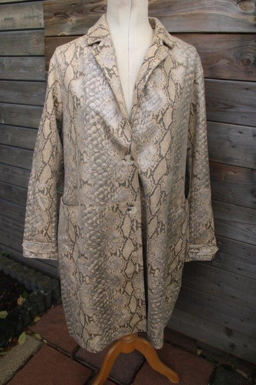 Jasje lichtbruin/ zwart snake Rino & Pelle mt 46 Vaste prijs, Overige kleuren, Maat 46/48 (XL) of groter, Ophalen of Verzenden