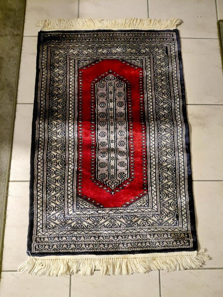 Decoratief tapijtje met oosters patroon, Minder dan 50 cm, Gebruikt, 50 tot 100 cm, Crème