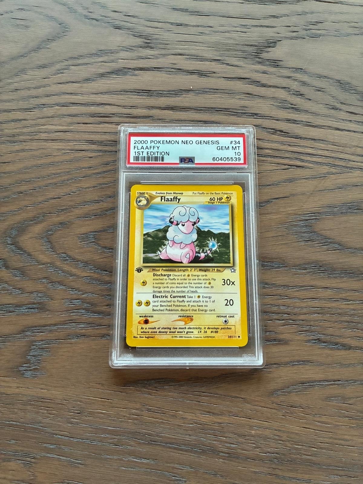 Flaaffy first edtion PSA 10 pokemon, Ophalen of Verzenden, Nieuw