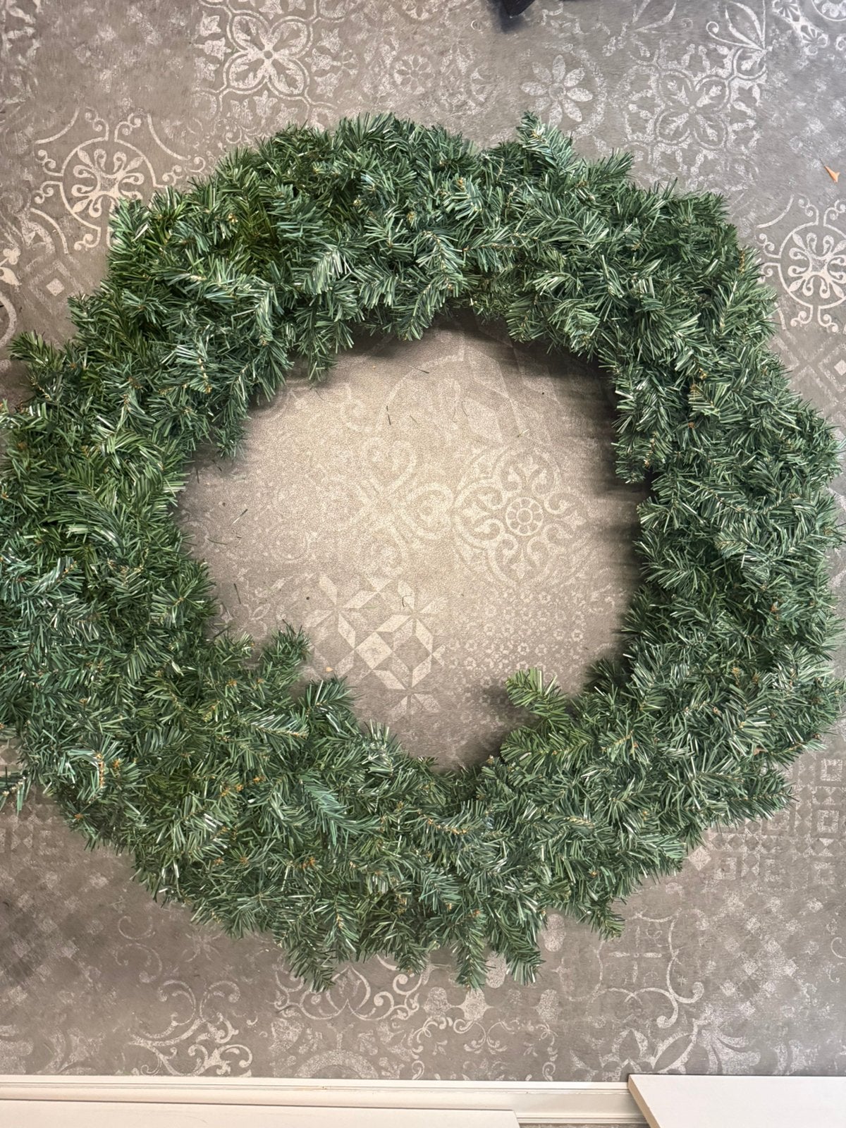 Kerstkrans voor aan de muur of garage deur, Ophalen, Metaal, Krans, Zo goed als nieuw