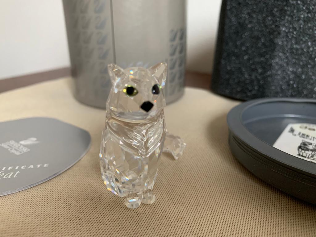 Swarovski zittende kat, Ophalen of Verzenden, Zo goed als nieuw, Figuurtje