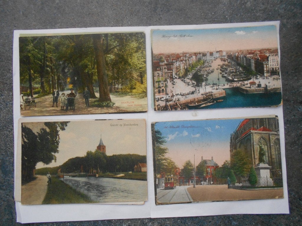 Partij van 20 mooie oude Nederlandse kleuren ansichtkaarten, Ophalen of Verzenden, Voor 1920, Gelopen