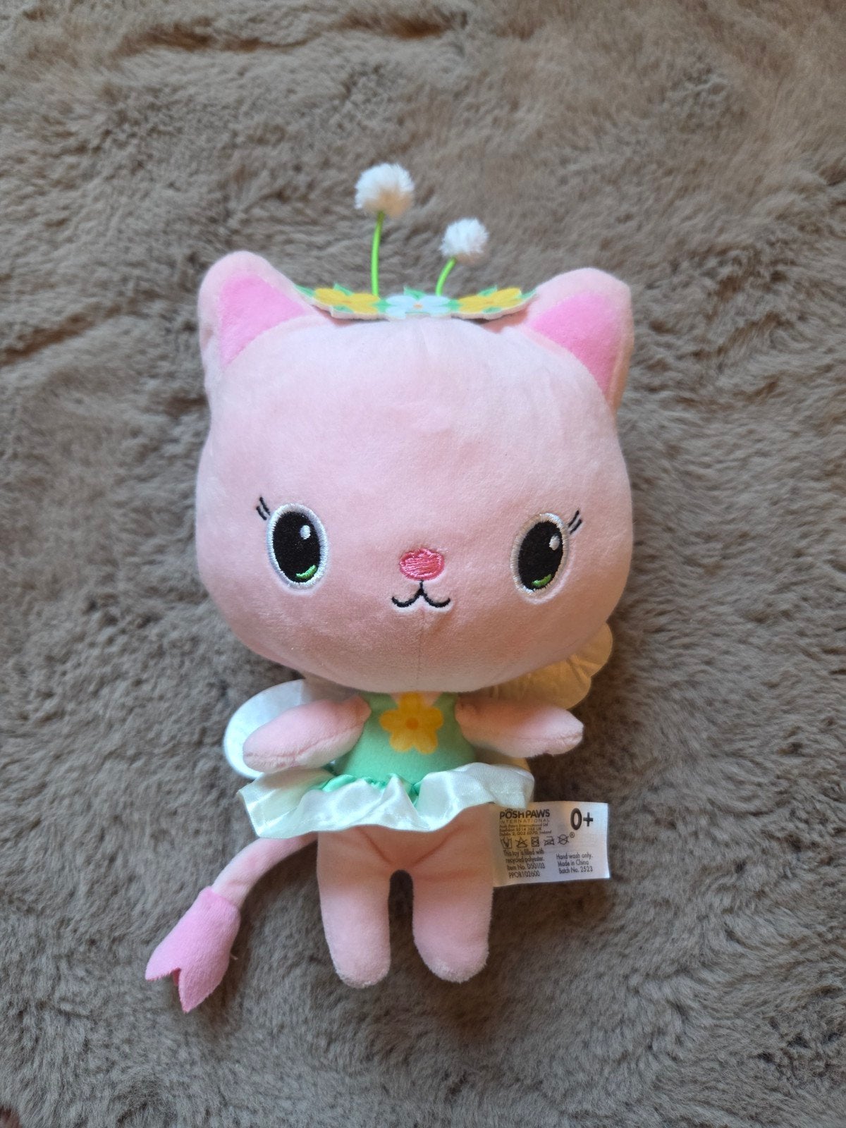 Gabby's Poppenhuis Knuffel - Kitty Fee, Overige merken, Overige karakters, Ophalen of Verzenden, Roze