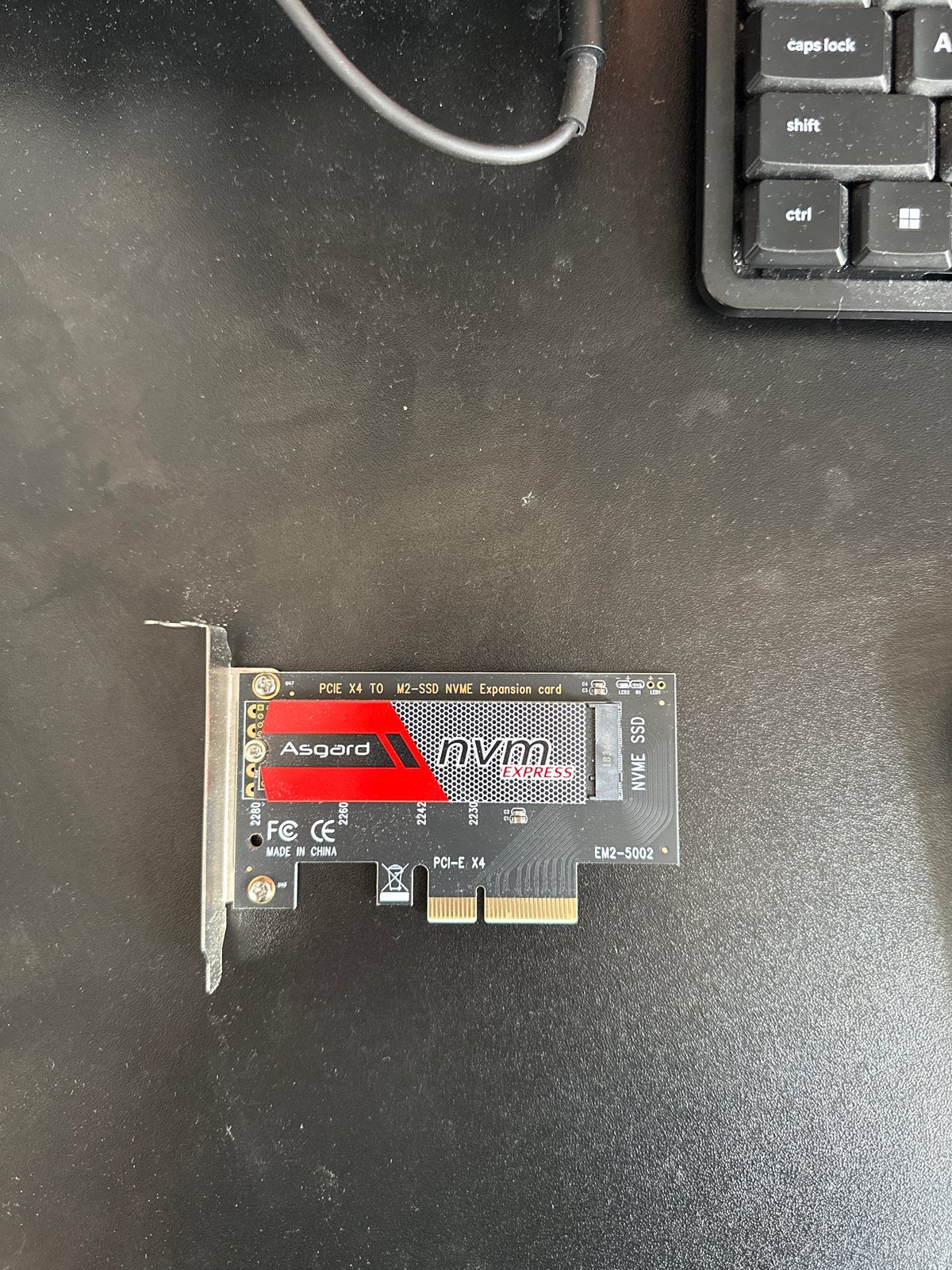 Asgard PCIe X4 naar M.2 NVMe SSD Uitbreidingskaart, Computers en Software, Videokaarten, Overige soorten, PCI-Express 4, Ophalen of Verzenden