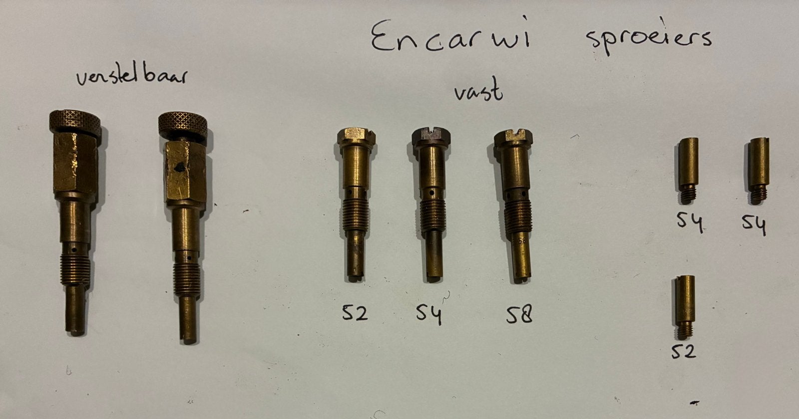 Encarwi vaste en verstelbare sproeiers, Ophalen of Verzenden, Gebruikt, Carburateur, Overige merken