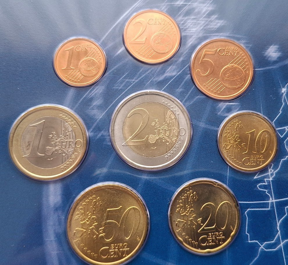 Italië 2002 First Official issue Euro coins UNC jaarset, Verzenden, Italië, Overige waardes, Setje