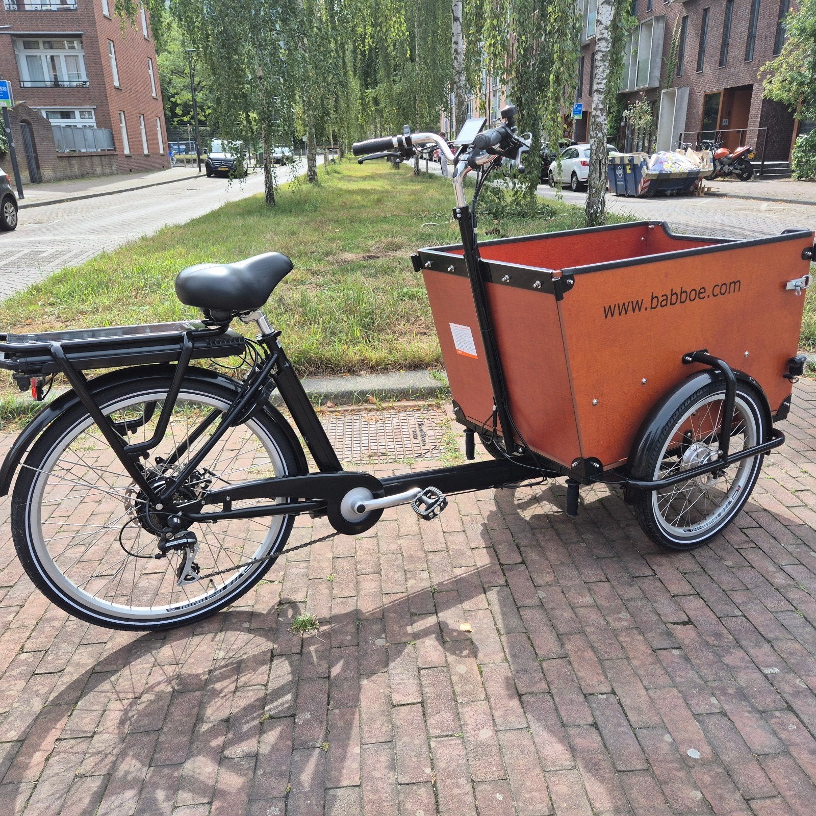 bakfiets met ondersteuning, Fietsen en Brommers, Elektrisch, Zo goed als nieuw, 2 kinderen, Schijfrem