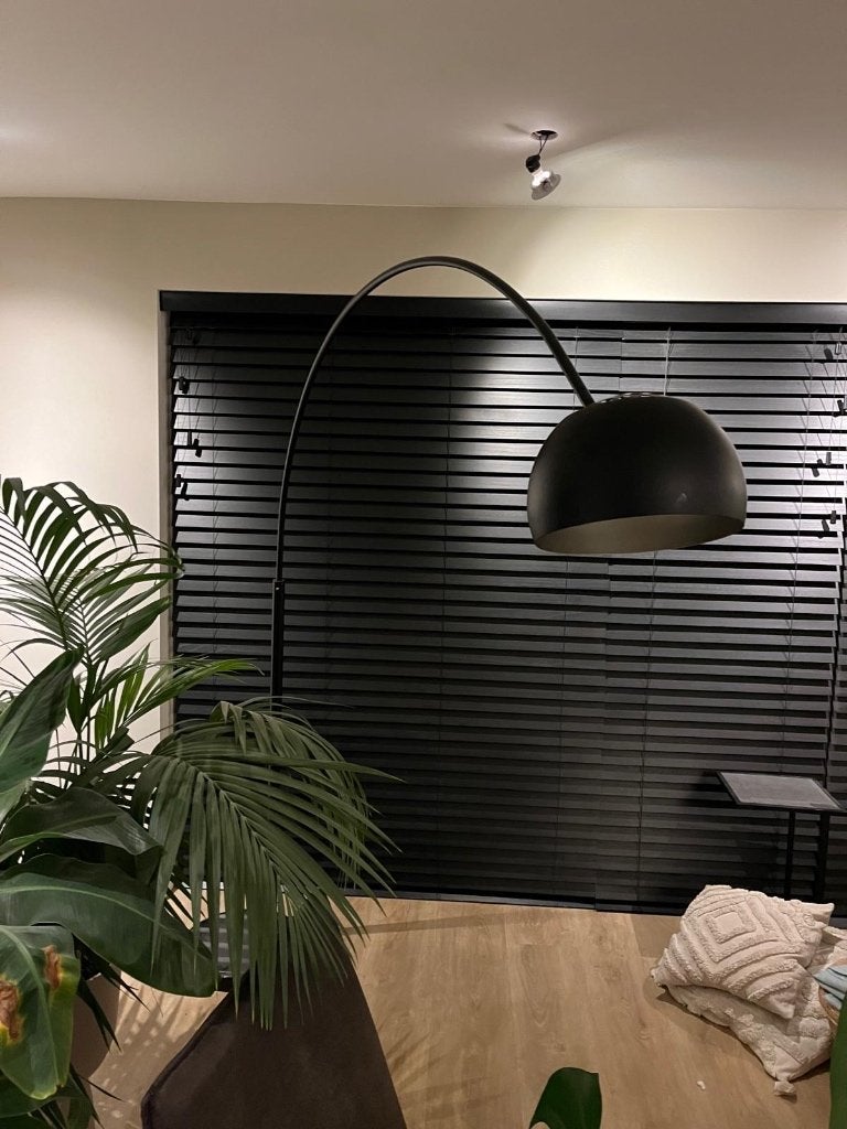 Houten Jaloezieen 50mm, Ophalen, Gebruikt, Overige merken, 216 cm