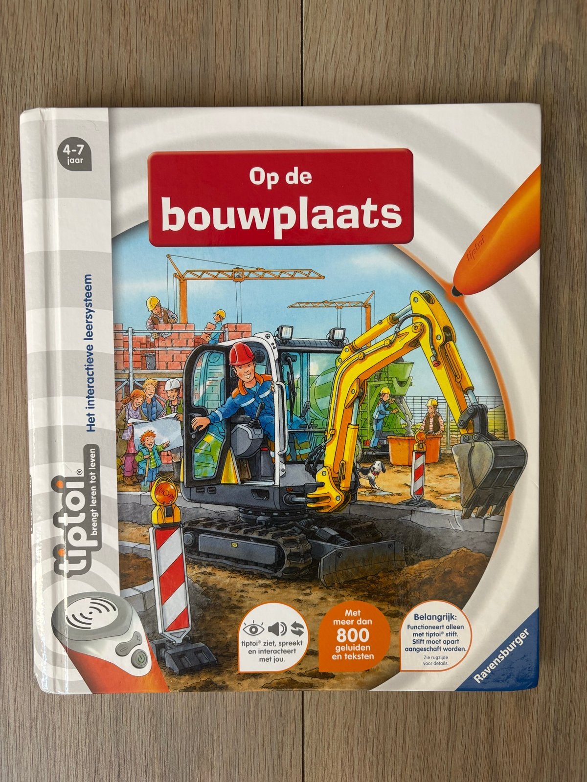 Tiptoi Op de Bouwplaats - Zeer nette staat, Ophalen of Verzenden, Zo goed als nieuw, Uitklap-, Voel- of Ontdekboek, 3 tot 4 jaar