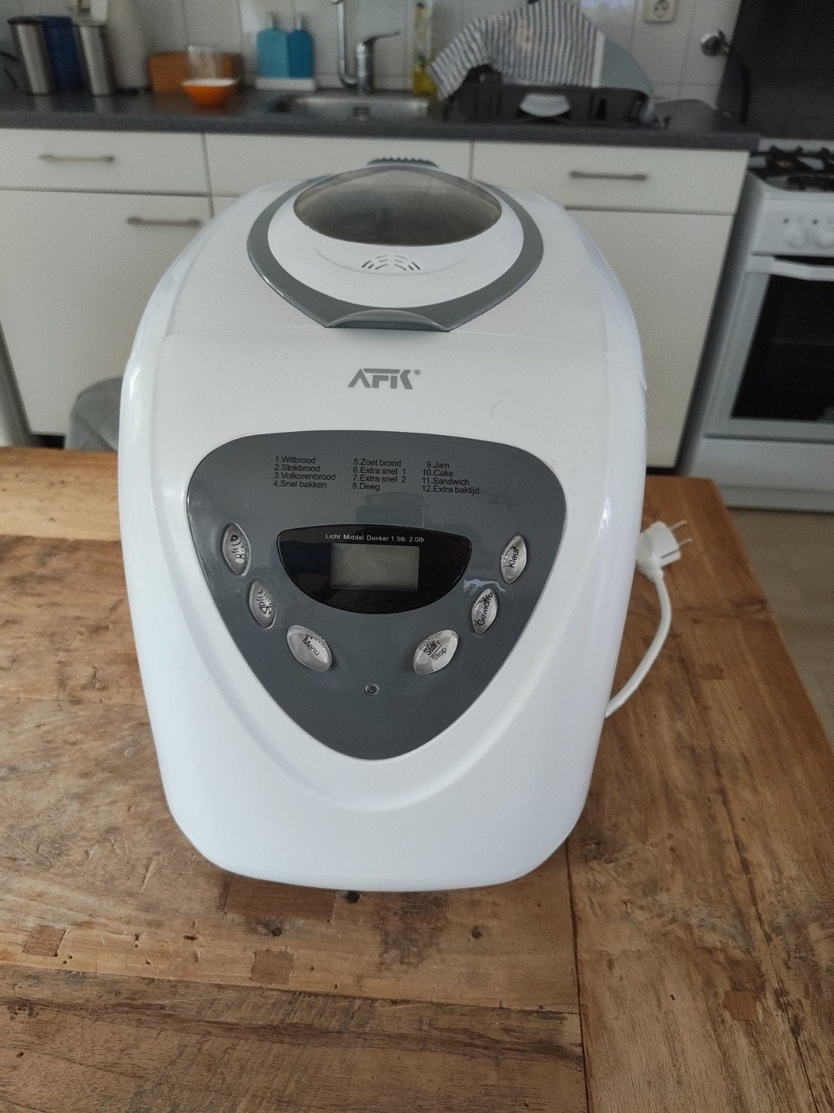 Arit Broodbakmachine - Wit, met kijkvenster, Gebruikt, Kijkvenster, 800 tot 1200 gram deeg, Ophalen