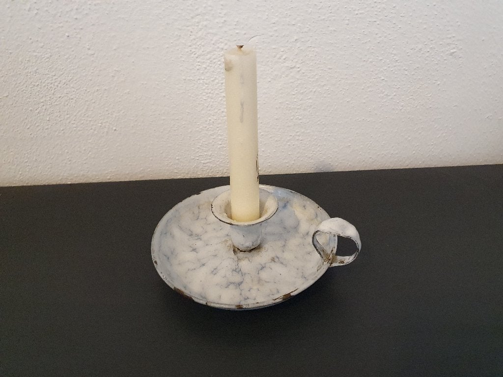 Emaille blaker , kandelaar, Ophalen of Verzenden