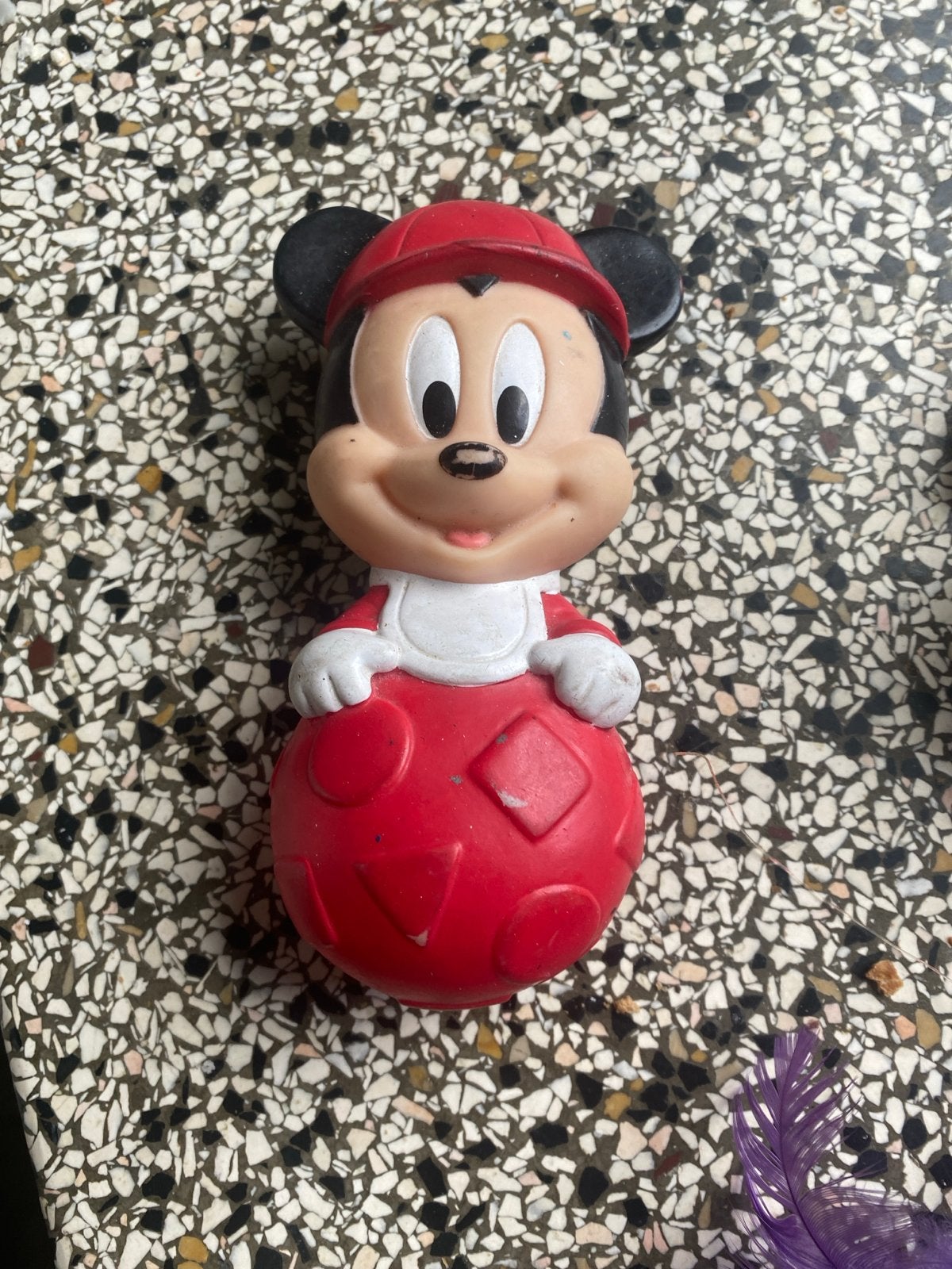 Vintage Mickey Mouse Wankelmannetje Disney Arco China, Ophalen, Mickey Mouse, Gebruikt, Beeldje of Figuurtje
