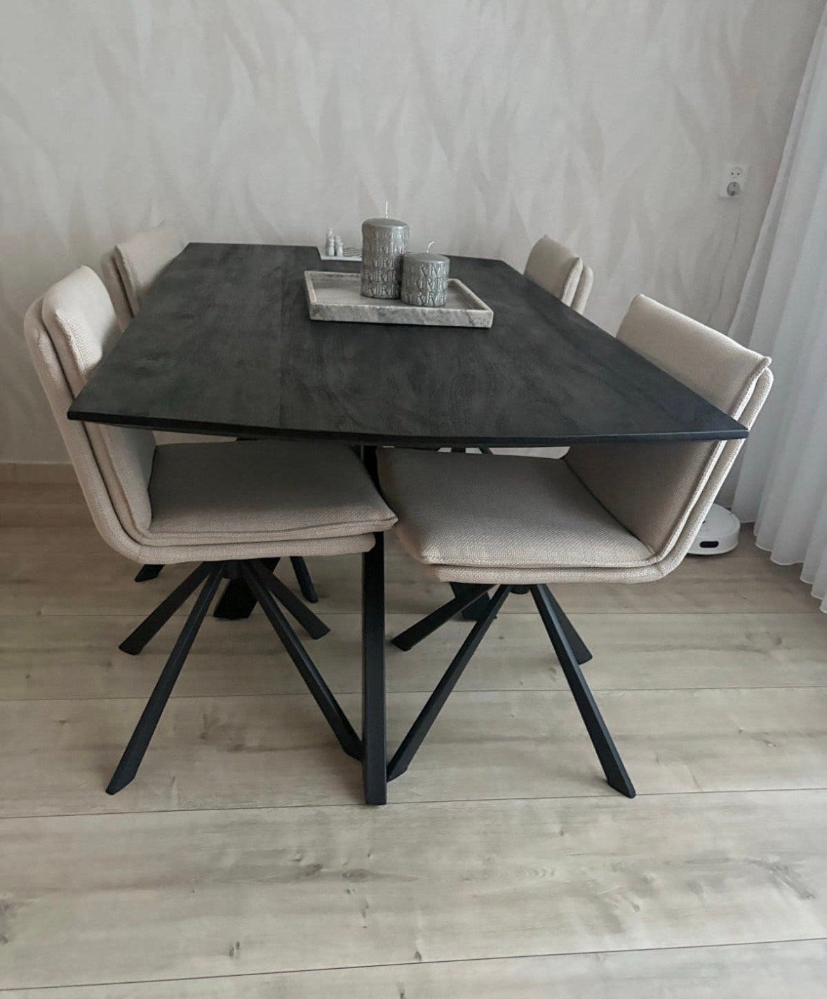 Mooie eettafel 160cm deens ovaal, Zo goed als nieuw, 150 tot 200 cm, Vier personen, Rechthoekig