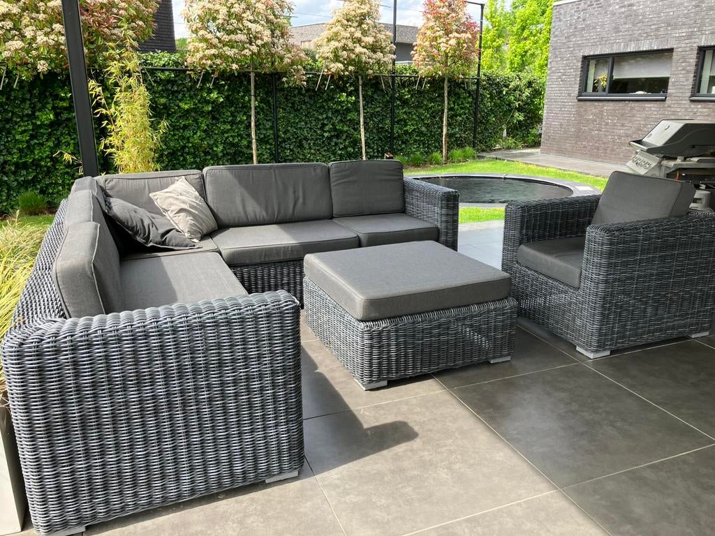 Beach 7 loungeset incl stoel en tafel, Ophalen, Gebruikt, Loungeset, Wicker
