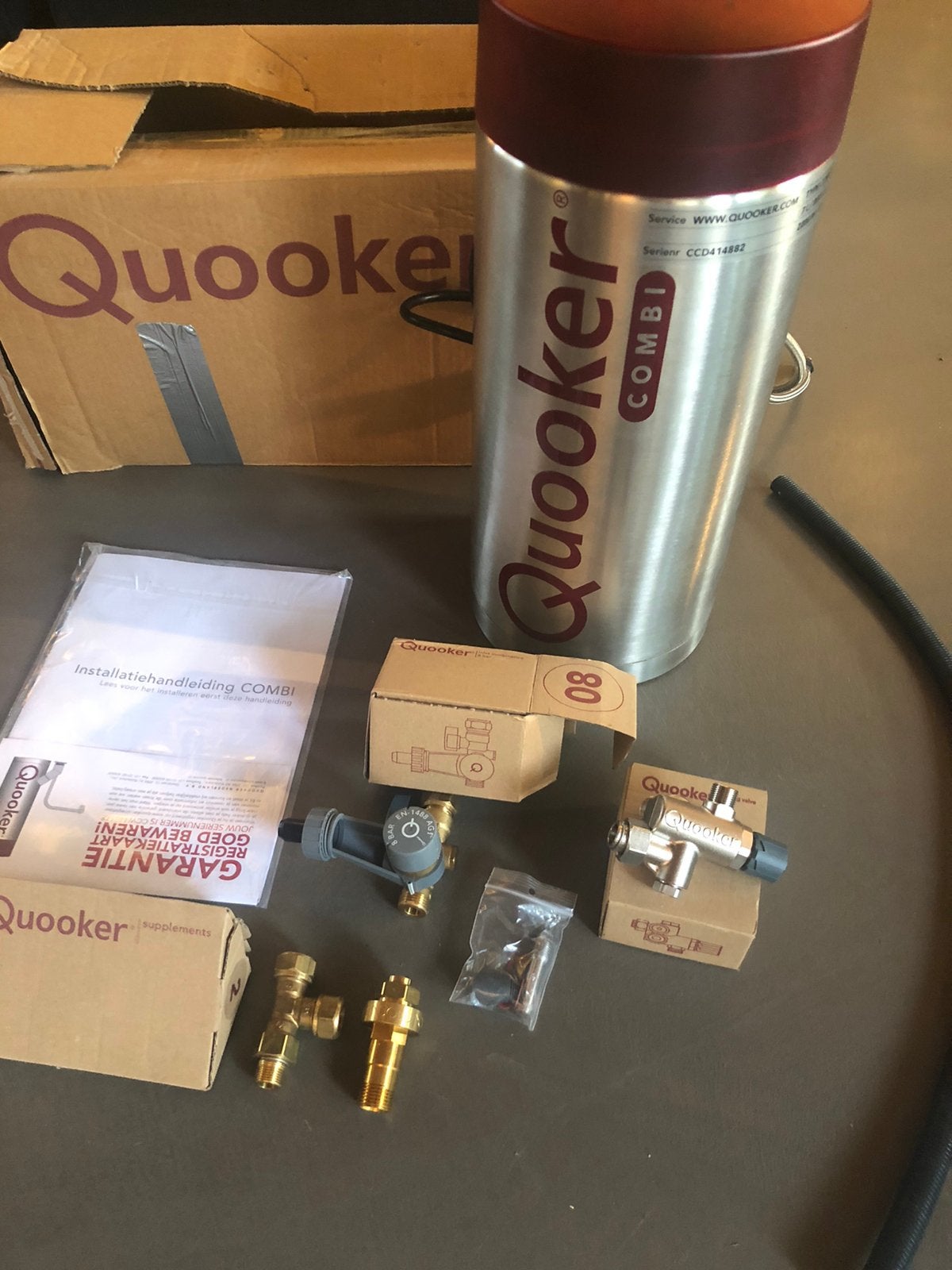 Quooker COMBI E boiler 7L – 2200W – Goede staat, Aardgas, Zo goed als nieuw, Minder dan 20 liter, Boiler