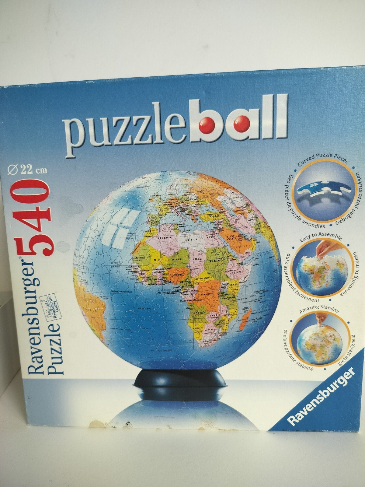Ravensburger Puzzleball Wereldbol 540 stukjes, Ophalen of Verzenden, Meer dan 50 stukjes, Gebruikt, 6 jaar of ouder