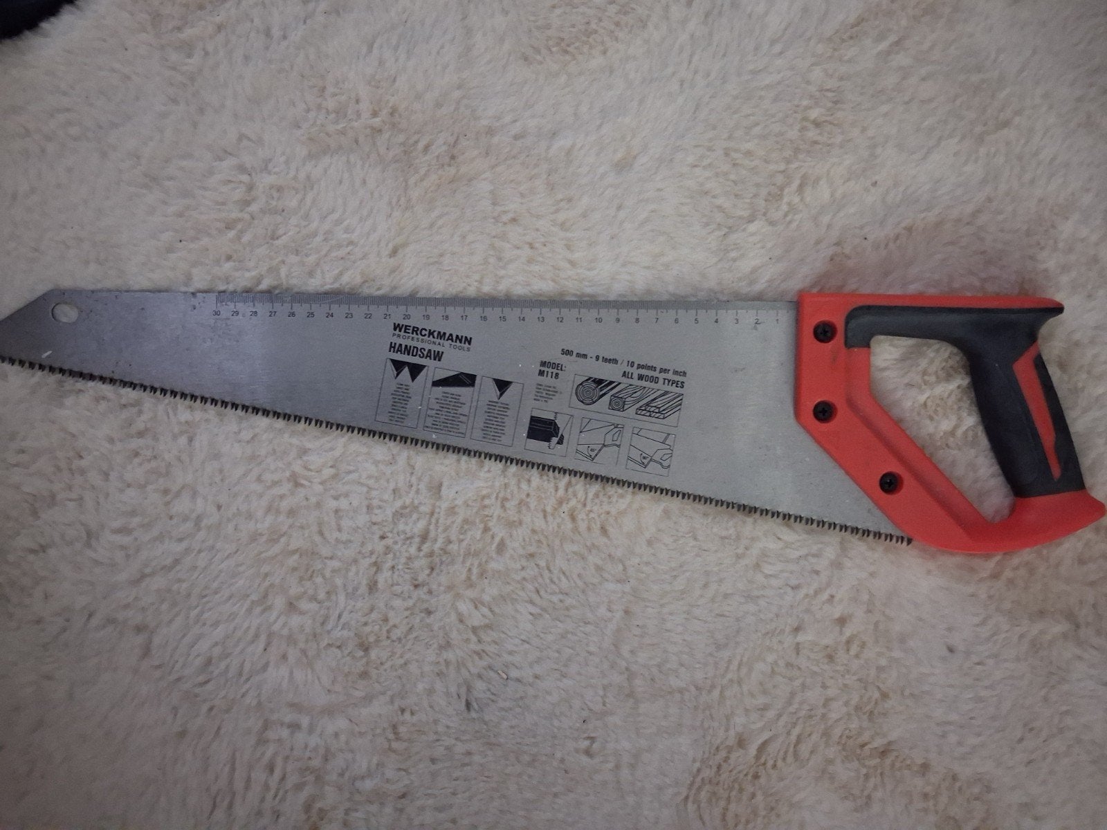 Werckmann Handzaag - 500 mm voor alle houtsoorten, Ophalen of Verzenden, Gebruikt