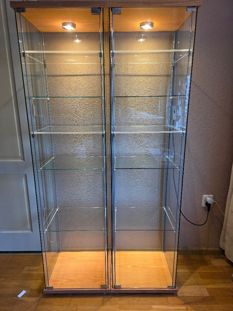 Vitrinekast, Ophalen, 50 tot 100 cm, Zo goed als nieuw, 150 tot 200 cm