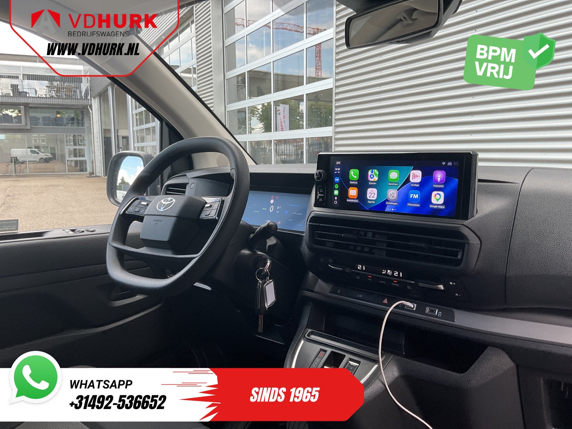 Toyota PROACE Electric Worker 75 kWh 350 km WLTP Snellader/, Stof, Wit, Origineel Nederlands, Toyota