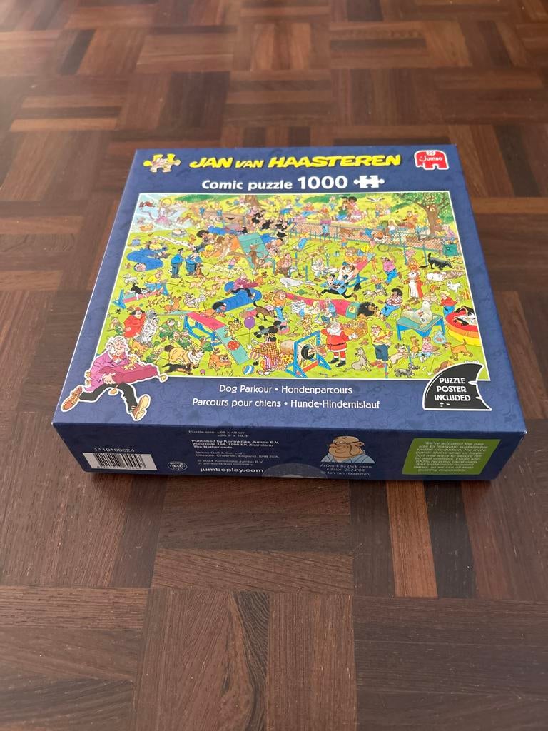 Jan van Haasteren Comic Puzzel 1000 Stukjes - Hondenparcours, Ophalen, 500 t/m 1500 stukjes, Zo goed als nieuw, Legpuzzel