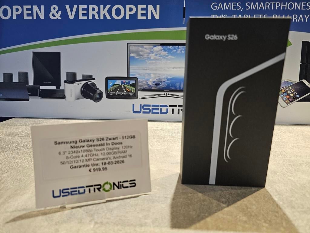 Samsung Galaxy S26 Zwart 512GB Nieuw in doos, Telecommunicatie, Mobiele telefoons | Samsung, 512 GB, Ophalen of Verzenden, Nieuw